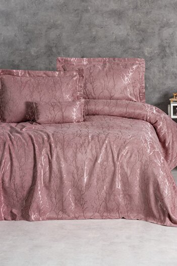 Cotton Box Dalya Dried Rose Smart Double Bedspread
