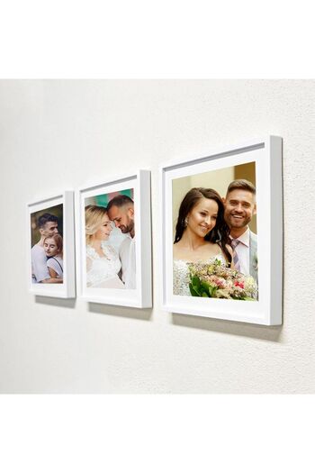 SIRADIŞI REKLAM Adhesive Plug-in Classic Square Frames - Pack of 3