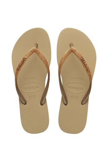 Havaianas Slim Glitter Sand Gray Women's Slippers
