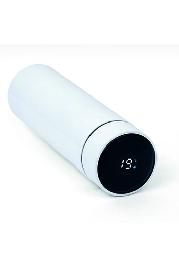 Kupabaskıcısı White Steel Thermos with Digital Display - 450mlt