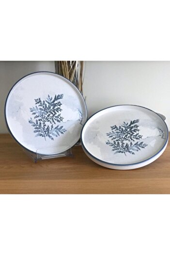 Keramika Blue Magic Stackable 21 Cm Cake Plate for 6 Persons White