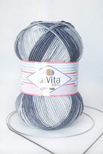 LaVita Yarn Baby Batik Hand Knitting Yarn Taka Yarn (by05-medium Gray)