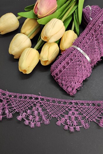 Çt Çeyizci Tekstil Needle Embroidery Machine Work Cover, Writing, Yemeni and Towel Edge, Guipure, Lace 9m