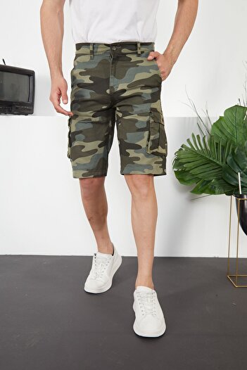 SEELENGLANZ Men's Shorts - Cargo Pocket Detailed
