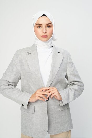 Modakaşmir Kraş Cotton Shawl White