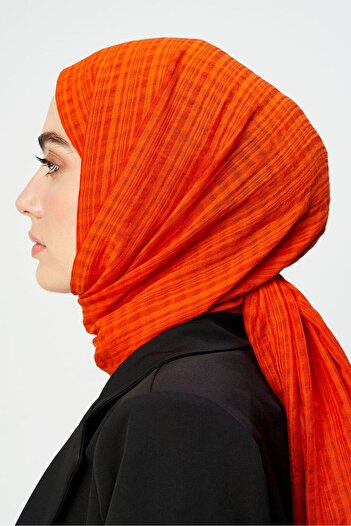 Modakaşmir Misto Pamuk Serisi Şal Oranj
