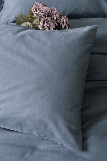 Cotton Box Plain Single Duvet Cover Set Anthracite