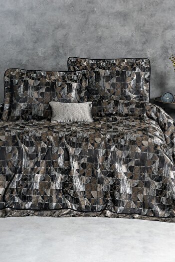 Cotton Box Milan Brown Smart Double Bedspread
