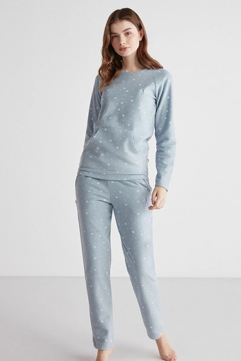 U.S. Polo Assn. US POLO GULER DE CICLISTOR SET DE PIJAMA PENTRU FEMEI POLAR Mâneci lungi 16959