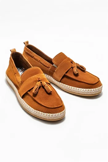Elle Shoes Tan Leather Men's Espadrille