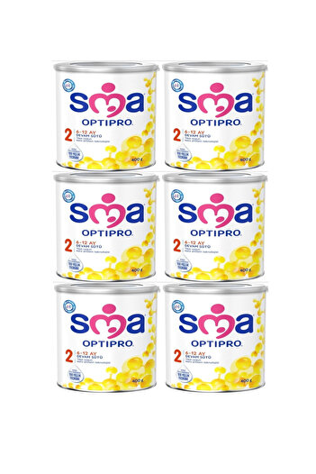 SMA OPTIPRO Probiyotik 2 Numara 400 GR 6-12 Ay 6`lı Avantaj Paketi (2400GR)