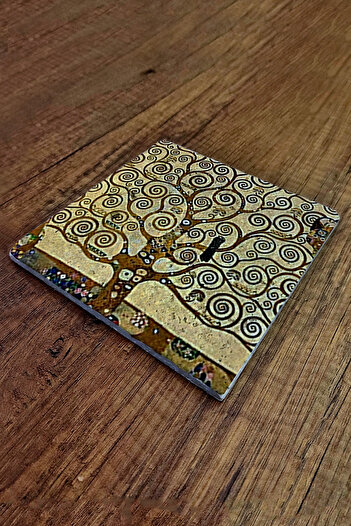 Begoloni Stone Decor Natural Stone Trivet 20x20cm Tree of Life Printed Stone Trivet