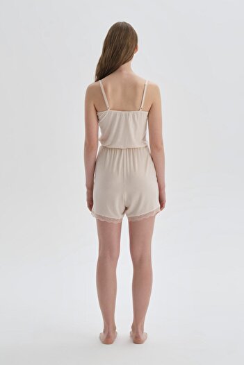 Dagi Salmon Strap Modal Jumpsuit Nightgown