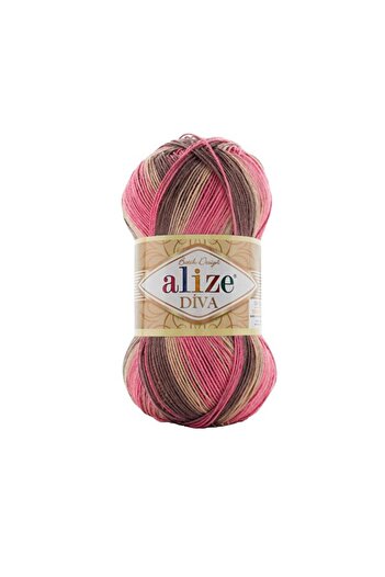 Alize 5 τεμάχια Diva Tie Dye Mercerized String Summer Bikini Bustier Μπλούζα Πλεκτό Σχοινί 7829