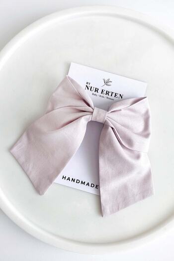 By Nur Erten Light Lilac Plain Bow Hair Clip