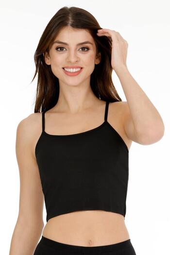 Sensu Women's Rope Strap Cotton Crop Bustier - Bst1015