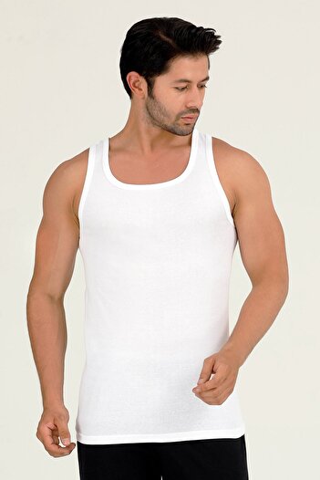 Sensu Men's Undershirt 100% Cotton 2 Pack Set White Eat7003