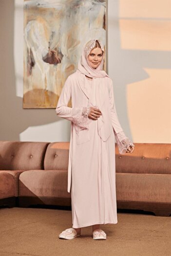 Mecit Pijama By Mecit 1924 Şal Hediyeli Lohusa Pijama, Gecelik, Sabahlık Set