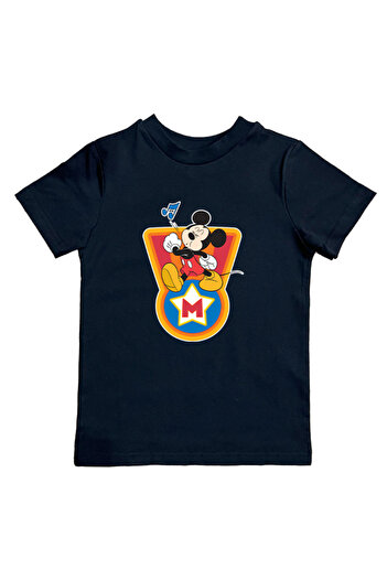 Mickey Mouse Літні дитячі футболки з принтом з бавовни з начісуванням