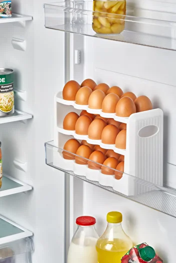 ALP HOME 30 Compartment Egg Box 3 Layer Egg Holder Refrigerator Organizer Storage Container
