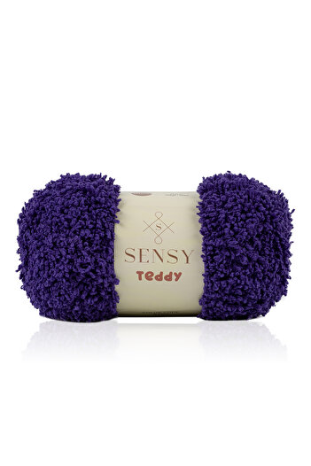SENSY Teddy Hand Knitting String Κουβέρτα Σκέτο Πουλόβερ Σκέτο Ζακέτα Σκέτο Φουλάρι Σκέτο Μπερέ Σκέτο Πλεκτό Μωβ
