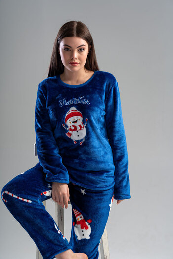 VİENETTA Women's Welsoft Long Sleeve Pajama Set
,202085