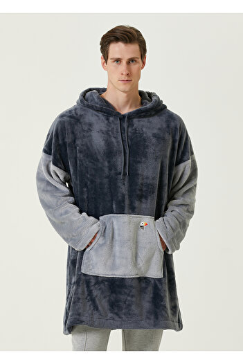 İrya Anthracite Color Oversize Es Parla Lexi Poncho - Dark Gray