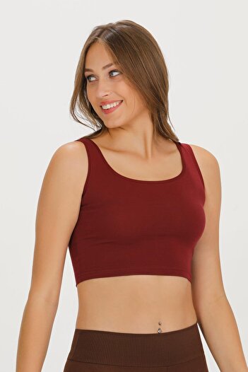 Sensu Women's Thick Strap Crop Bustier - CROP130