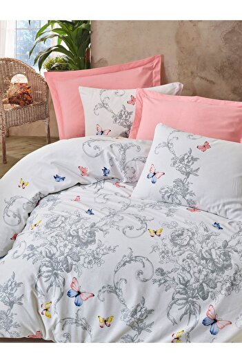 Cotton Box Tek Kişilik Nevresim Takımı Cathi Somon