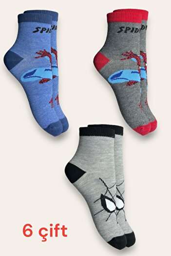 Belyy Socks Belyy 6-pack Spiderman Patterned Children's Socks