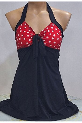TooHot Women's White Star Patterned Dress with Six Shorts