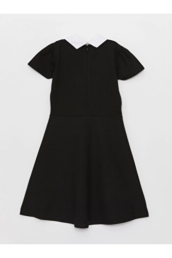 LC Waikiki LCW Kids Shirt Collar Basic Short Sleeve Girl's Dress