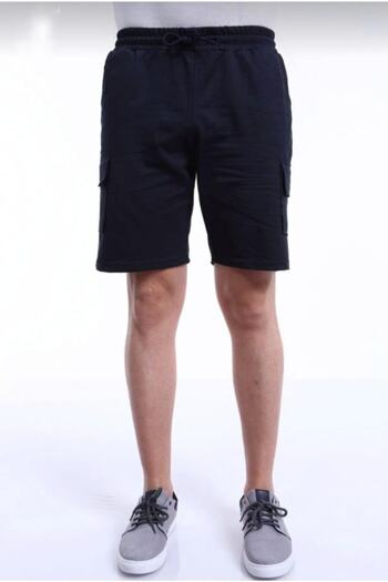 snm fashion Men's Black Cargo Pocket Shorts