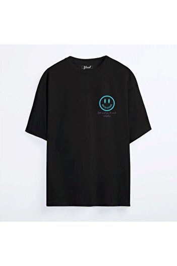 Shout Unisex Black Shout Oversize Γιατί τόσο σοβαρό μπλουζάκι Oldschool