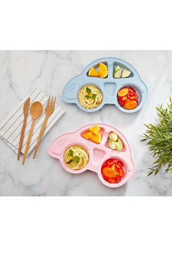 RiverWorld River World Car Shaped Cute Food Plate for Babies Children's Table D'hôte
