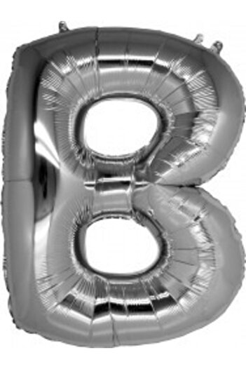 parti sürprizi Foil Balloon Letter B Silver Color 100 Cm