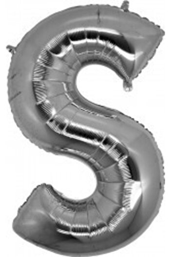 parti sürprizi Foil Balloon Letter S Silver Color 100 Cm