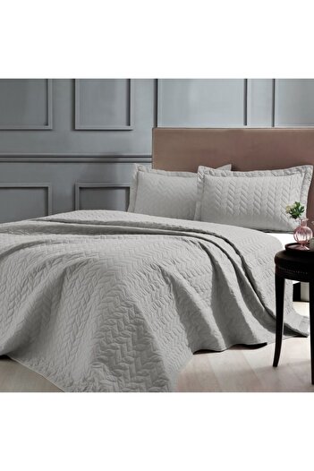 Taç Glory Double Bedspread Set Stone