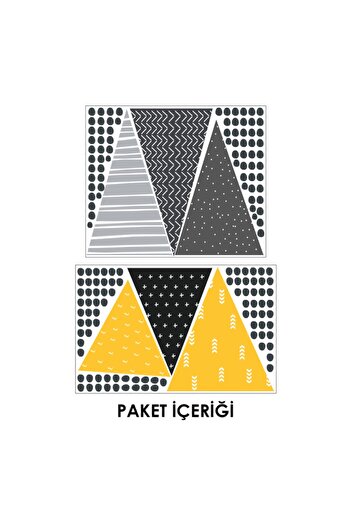 Tilki Dünyası Dağlar Ve Koyu Gri Puantiyeler Çocuk Odası Duvar Sticker