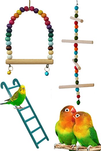 RETROAVM Swing for Parrots and Budgies Set of 3
