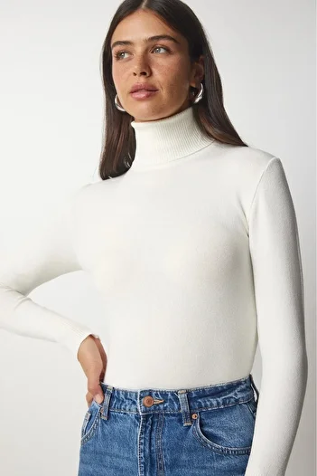 SARİTA MODA Turtleneck Lycra Women's Knitwear Sweater