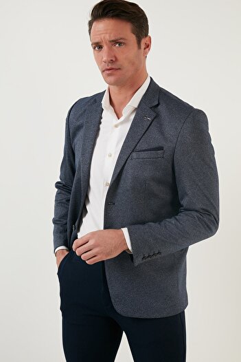 Buratti Regular Fit 6 Drop Single Slit Blazer Jacket Men's Jacket 216fasera