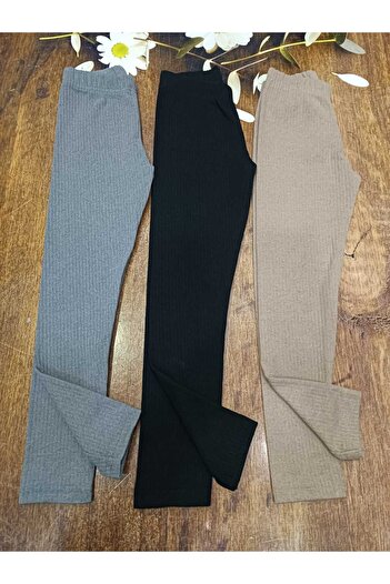 Dastini Ribbed Rose Gold Children's Tights 3-Piece Set