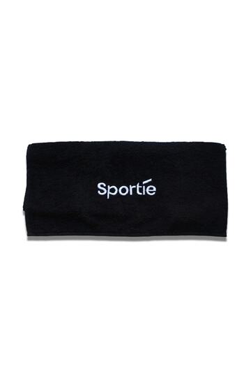 Sportie 100% бавовняний чорний спортивний рушник для спортсменів