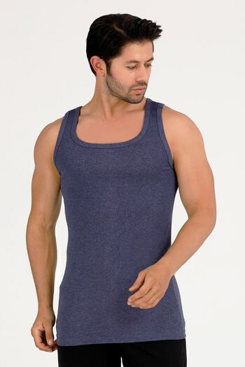 Sensu Men's Athlete Combed Cotton Rib 2 Pack Set Dark Melange Eat7007
