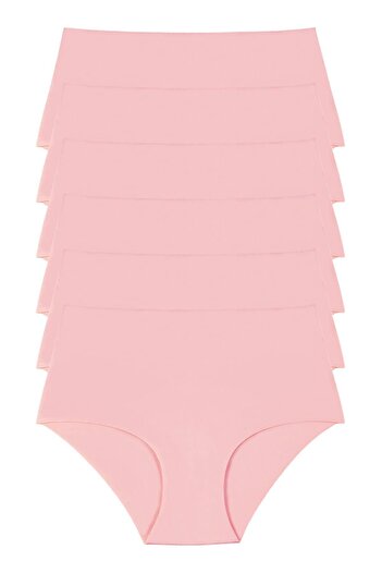 Sensu Women's High Waist Seamless Seamless Laser Cut Panties 6 Pcs Kts5050