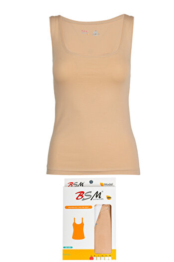 BSM Women's Nude Modal Cotton Soft Breathable Thick Strap Tank Top