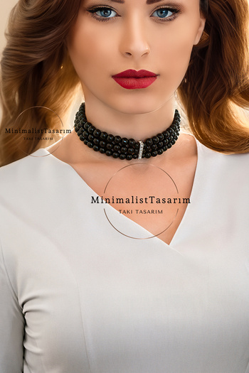 MinimalistTasarım Choker kolye ,tasma kolye ,boyun kolyesi, gümüş choker kolye, inci tasma kolye
