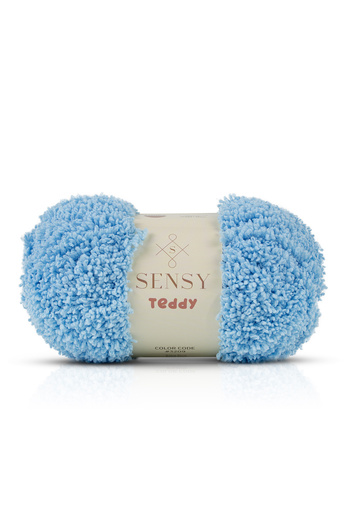SENSY Teddy Hand Knitting Yarn Blanket Yarn Sweater Yarn Cardigan Yarn Scarf Yarn Beanie Yarn Knitting Yarn Baby Blue