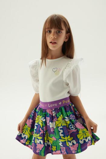 Tyess Patterned Girl's Skirt - Bg Store